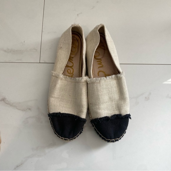 Sam Edelman Krissy Cap Toe Espadrille Black and White Size 9.5 - Picture 1 of 5